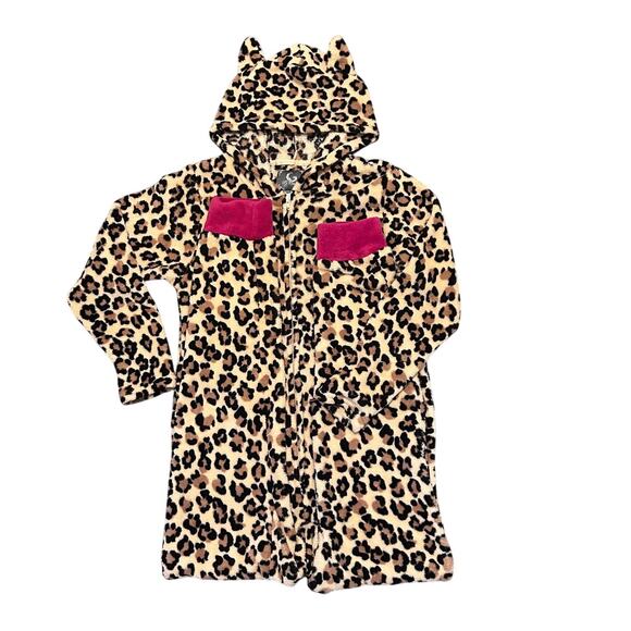 PJ Couture Women’s Pajamas Size Small One Piece Leopard Print Hood w/Ears - Picture 4 of 9